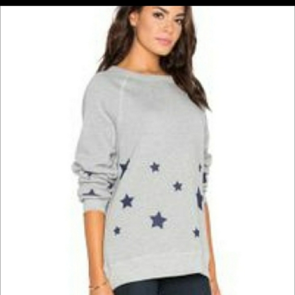 NEW hye park & Lune | gray crewneck star sweater 3 (L/XL) - Picture 5 of 6